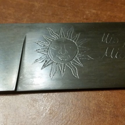 Sfarziglia Napoletana - antique sun hand engraving