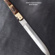 Large Sicilian historical folding engraved dueling stiletto knife