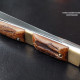 Large Sicilian historical folding engraved dueling stiletto knife